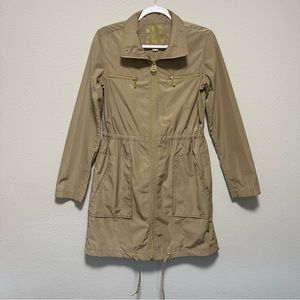 Michael Kors- Rain/Utility Lightweight Jacket-Tan-Gold-Women Size Small